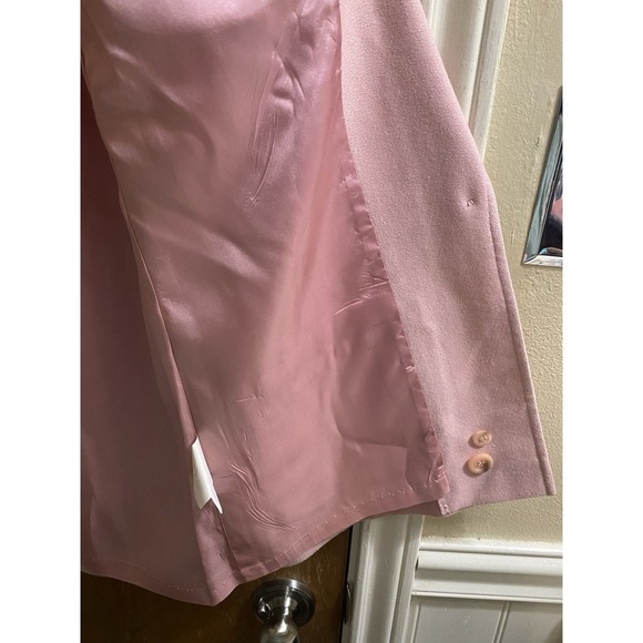 Vintage Pendleton Wool Light Pink Collared Blazer Jacket Women's Size 8 80s 90s - Picture 12 of 16